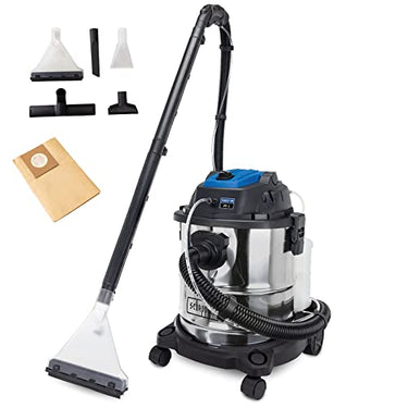 Scheppach Sprüh - und Waschsauger SprayVac20 | 5in1 Funktionen: Trocken & Nasssaugen, Sprühen, Ausblasen, Filtern | 1600W Leistung | 20 Schmutzwasserbehälter aus Stahl | inkl. umfangreichem Zubehör im Sale